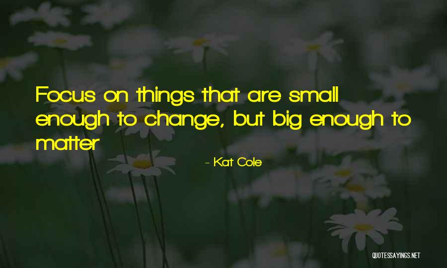 Small Things Matter Quotes By Kat Cole