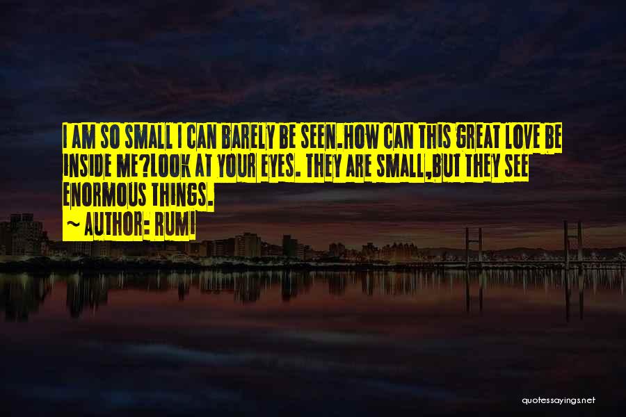 Small Things With Great Love Quotes By Rumi