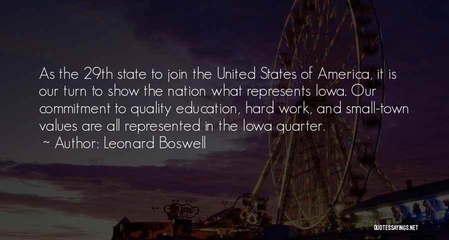 Small Town America Quotes By Leonard Boswell