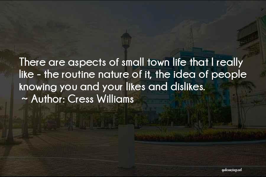 Small Town Life Quotes By Cress Williams