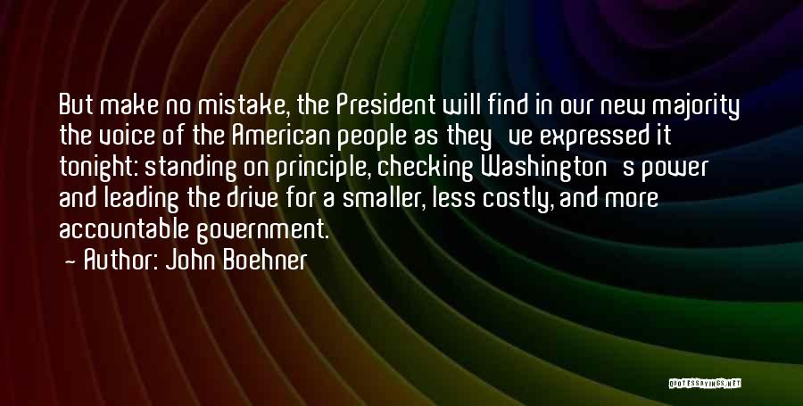 Smaller Government Quotes By John Boehner