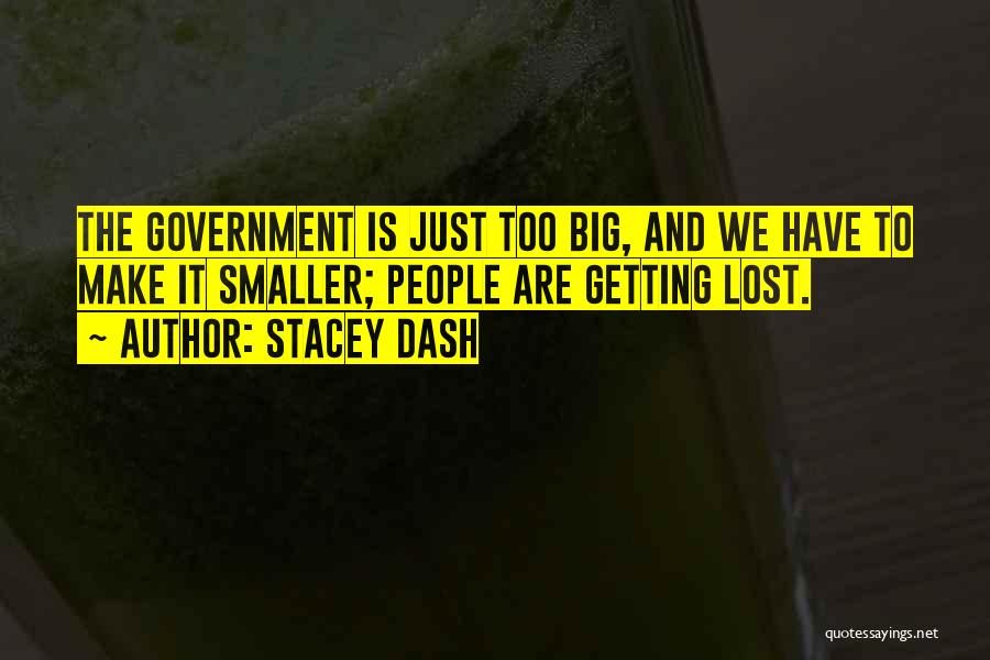 Smaller Government Quotes By Stacey Dash