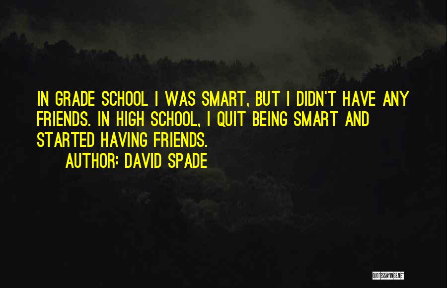 Smart School Quotes By David Spade