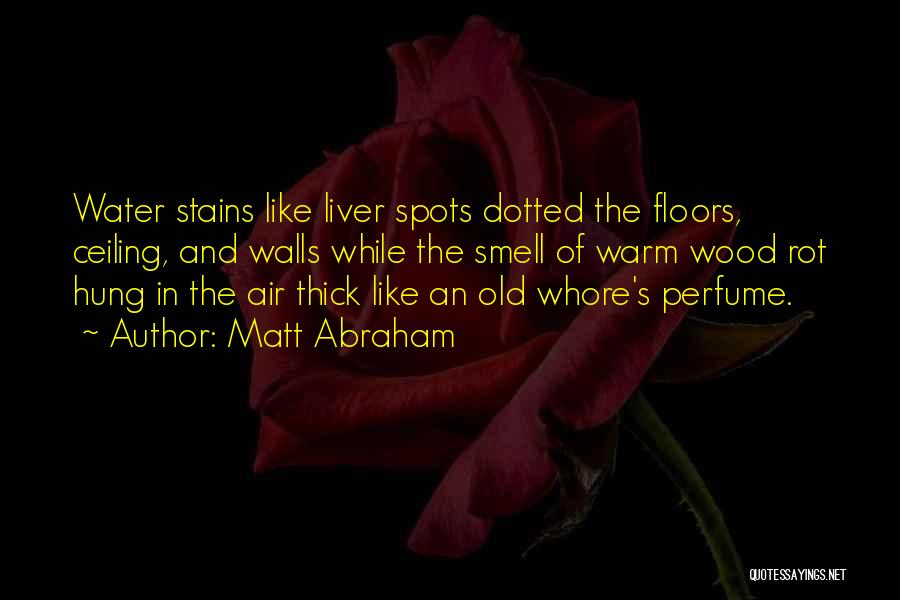 Smell Of Perfume Quotes By Matt Abraham