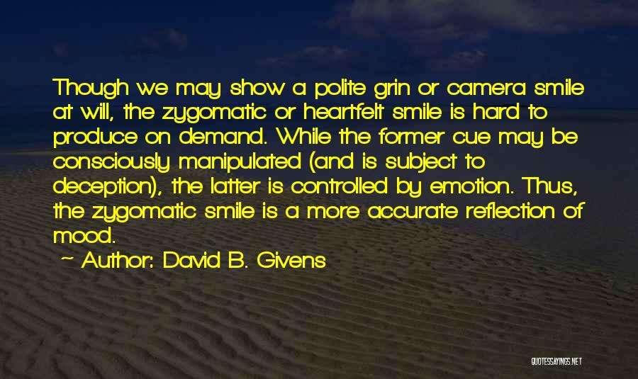 Smile On Camera Quotes By David B. Givens