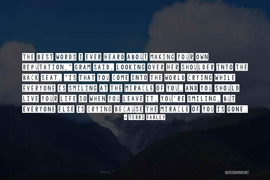 Smiling Because Of You Quotes By Terri Farley Smiling Because Of You Quotes By Terri Farley
