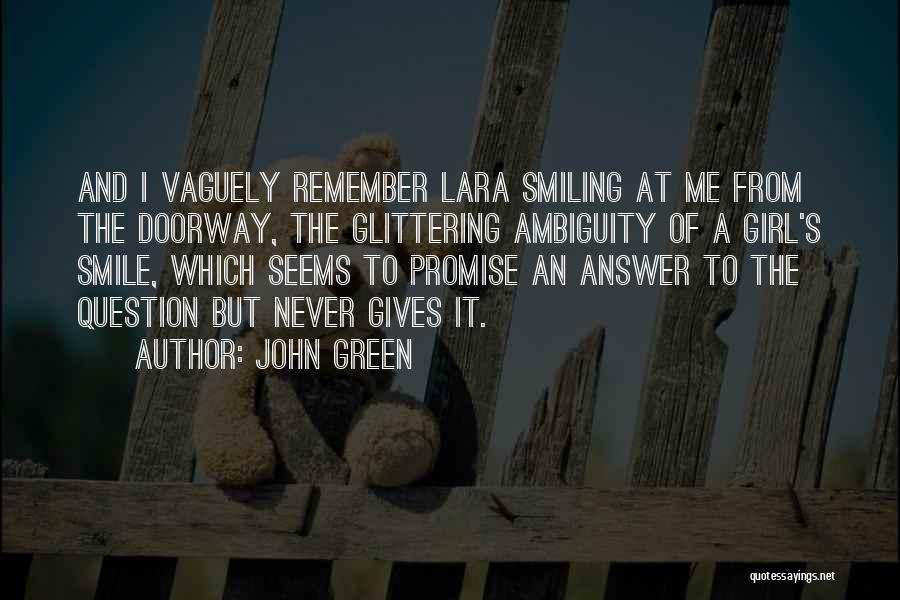 Smiling But Quotes By John Green