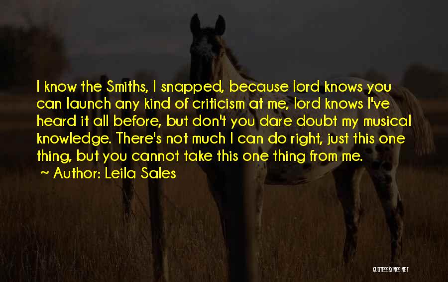 Smiths Quotes By Leila Sales