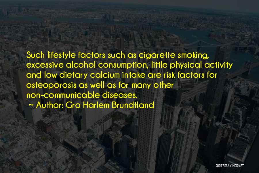 Smoking And Alcohol Quotes By Gro Harlem Brundtland