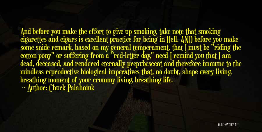 Smoking And Life Quotes By Chuck Palahniuk