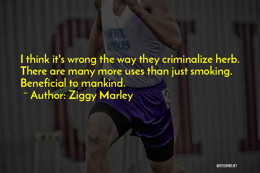 Smoking Herb Quotes By Ziggy Marley