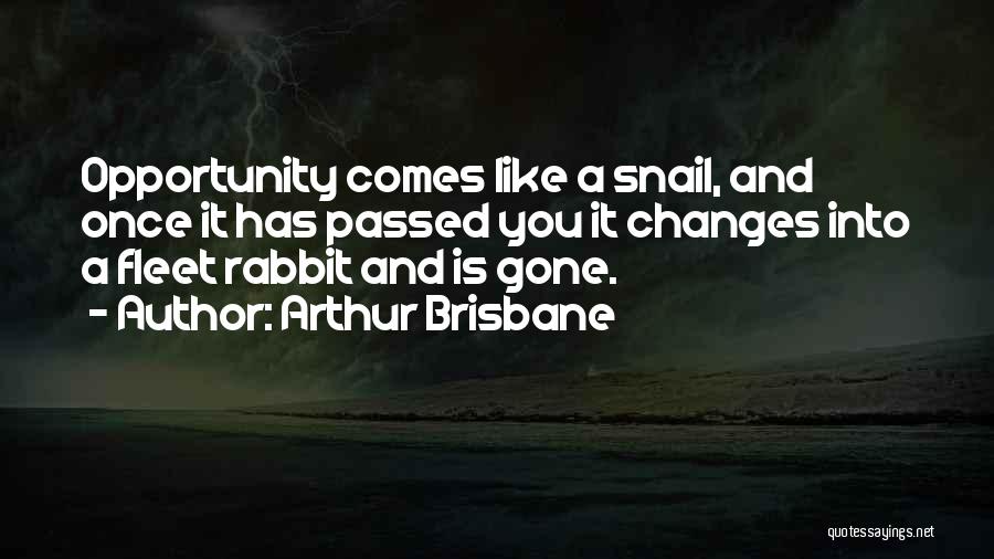 Snail Quotes By Arthur Brisbane