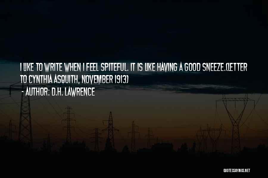 Sneeze Quotes By D.H. Lawrence