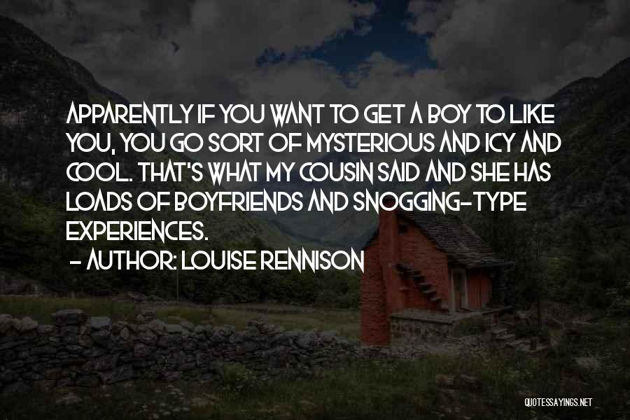 Snogging Quotes By Louise Rennison