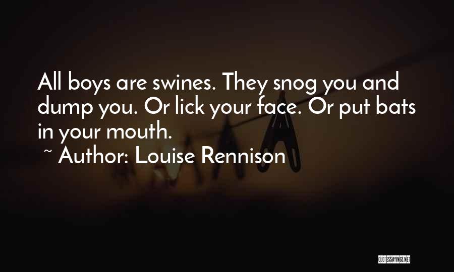 Snogging Quotes By Louise Rennison