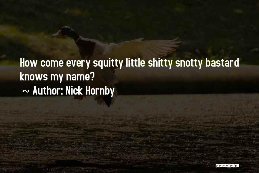 Snotty Quotes By Nick Hornby