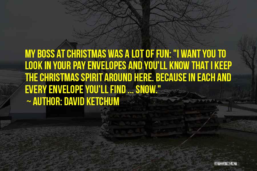 Snow And Christmas Quotes By David Ketchum