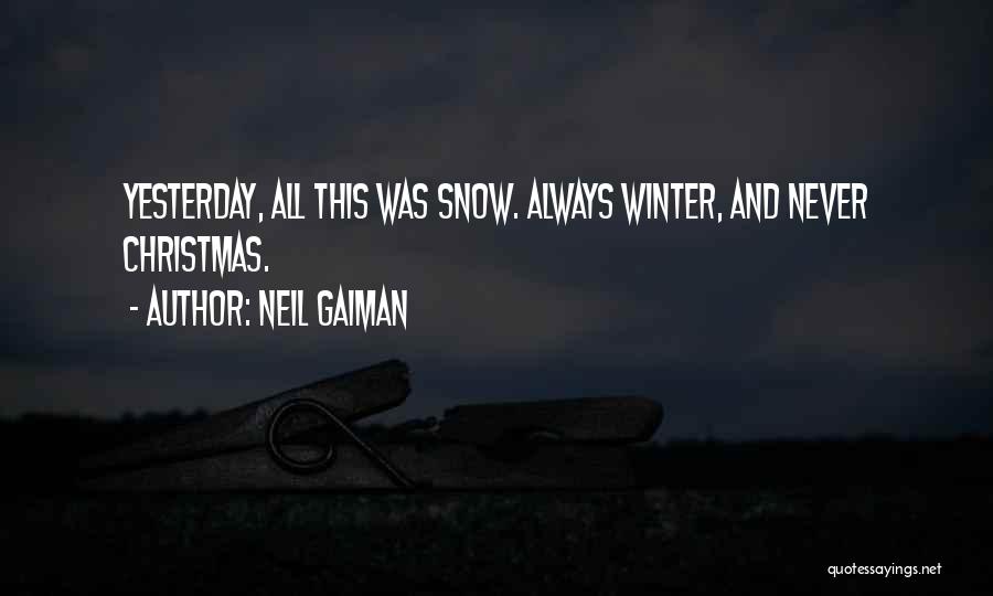 Snow And Christmas Quotes By Neil Gaiman