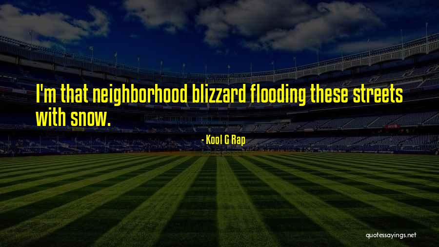 Snow Blizzard Quotes By Kool G Rap Snow Blizzard Quotes By Kool G Rap