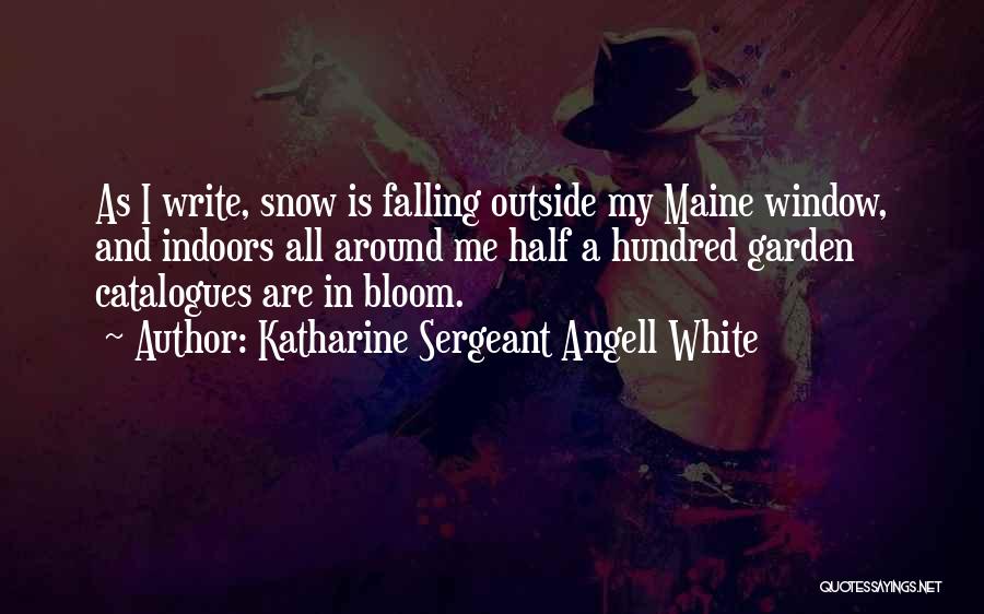Snow Falling Quotes By Katharine Sergeant Angell White