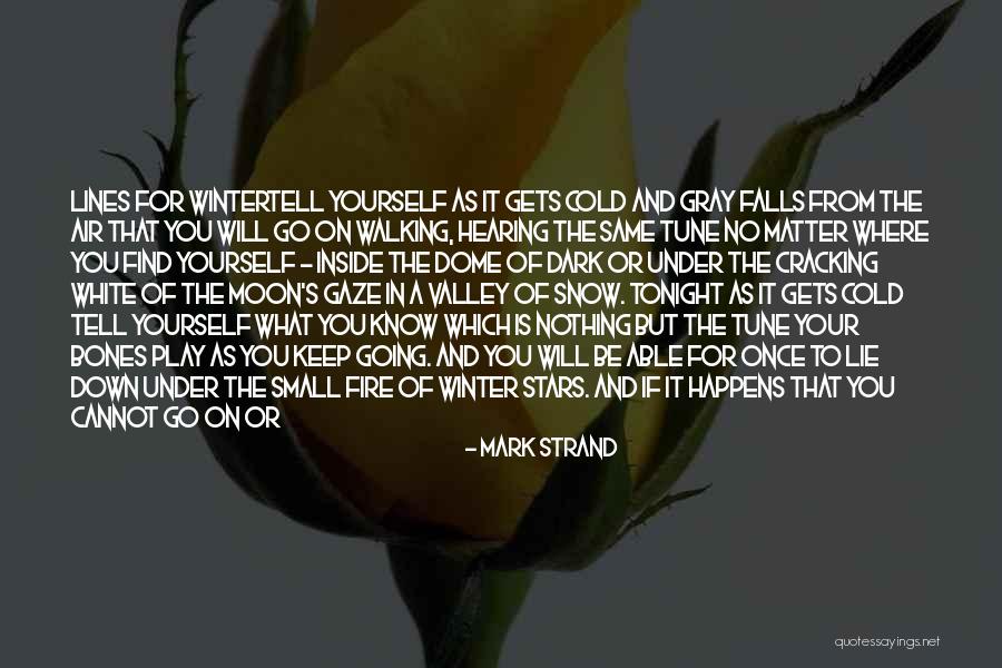Snow Falls Quotes By Mark Strand Snow Falls Quotes By Mark Strand
