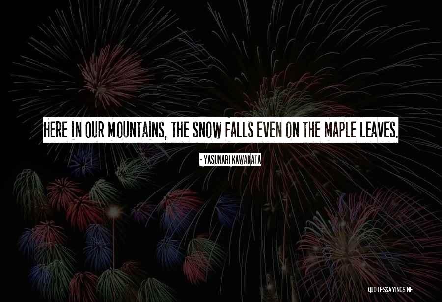 Snow Falls Quotes By Yasunari Kawabata