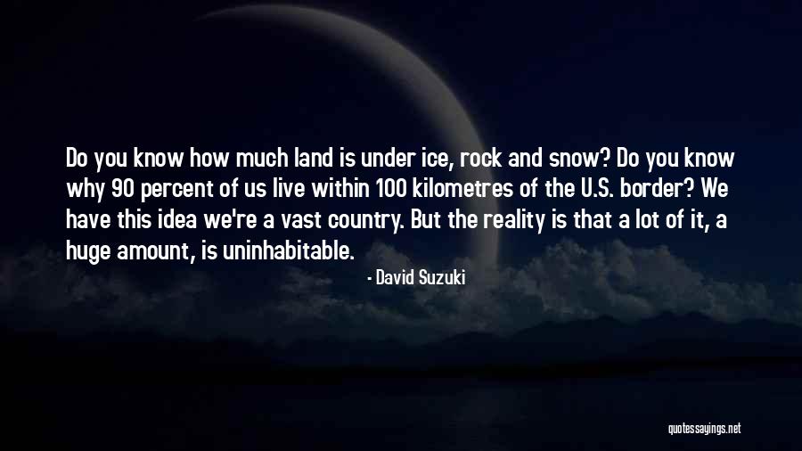 Snow Land Quotes By David Suzuki