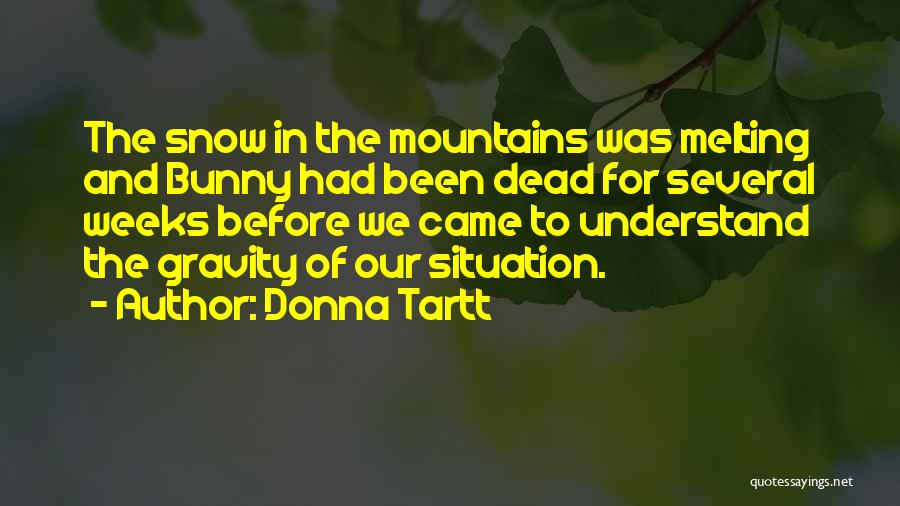 Snow Melting Quotes By Donna Tartt