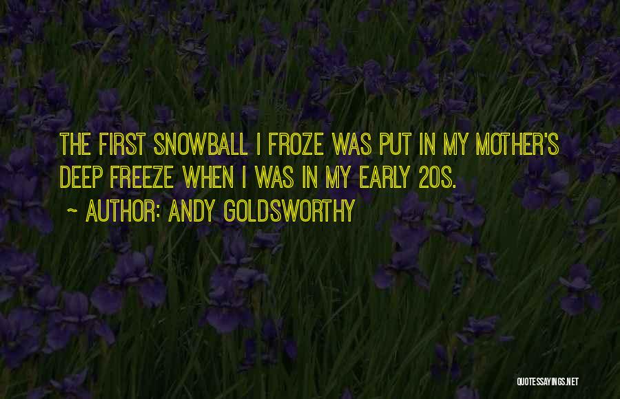 Snowball Quotes By Andy Goldsworthy