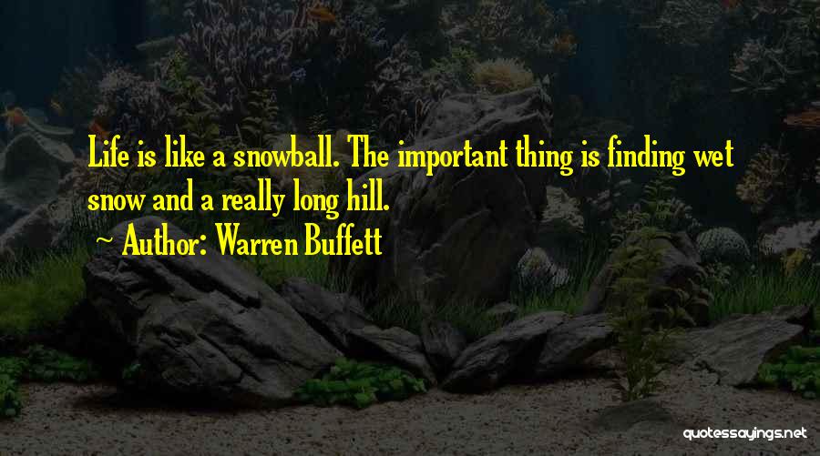 Snowball Quotes By Warren Buffett