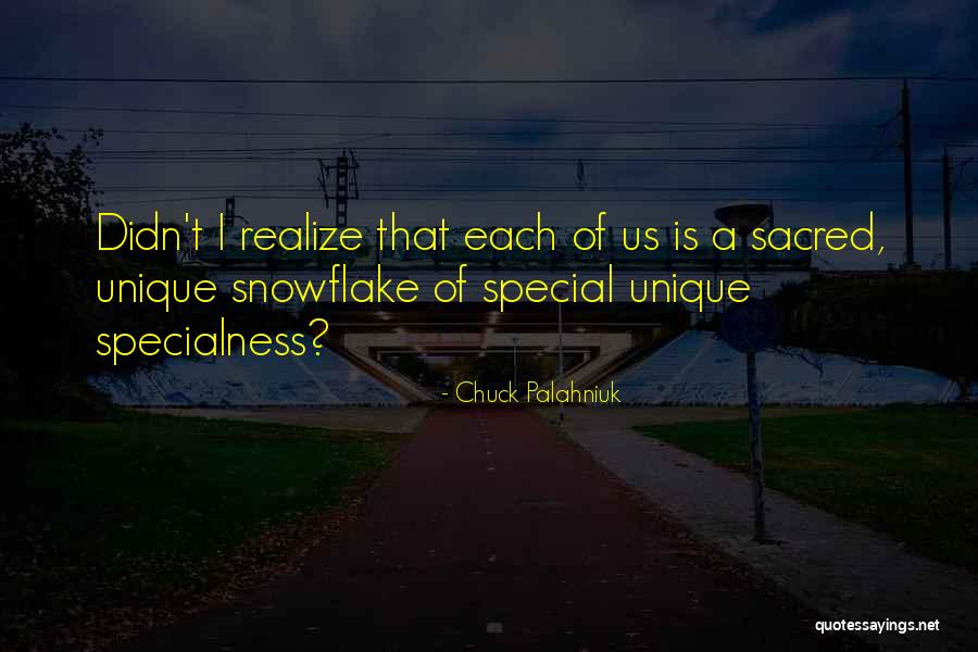 Snowflake Quotes By Chuck Palahniuk