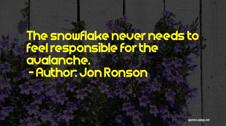 Snowflake Quotes By Jon Ronson
