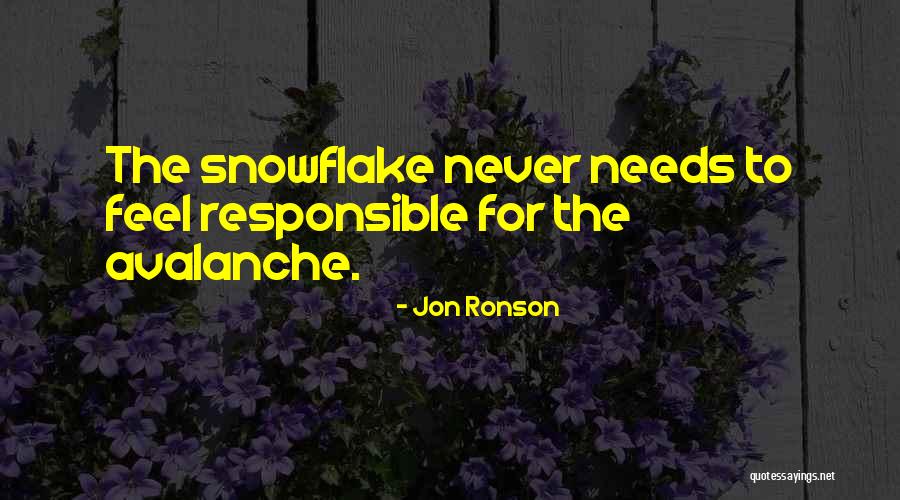 Snowflake Quotes By Jon Ronson