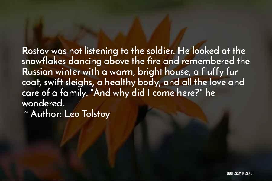 Snowflakes And Love Quotes By Leo Tolstoy