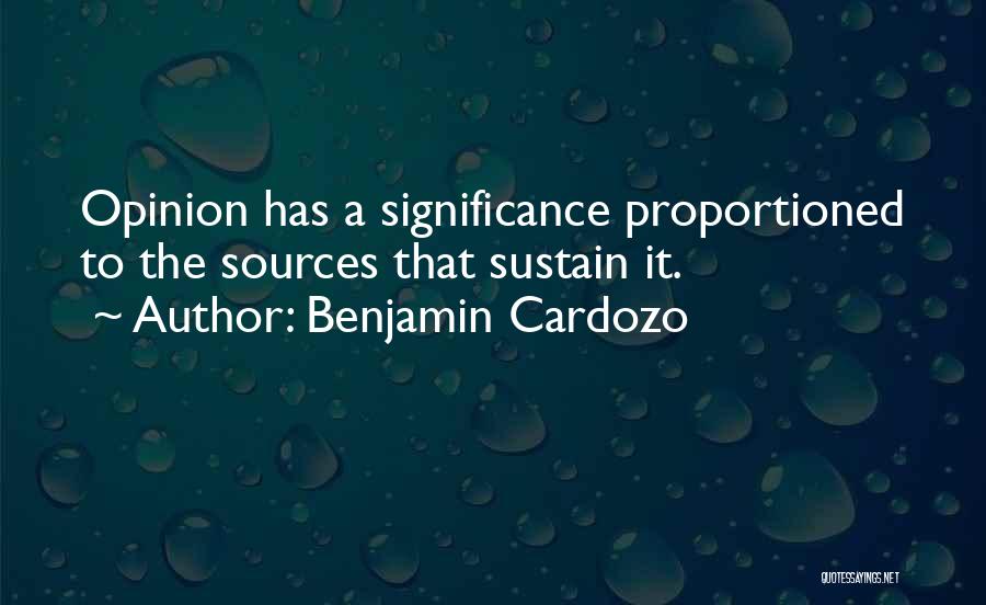 Snusen Quotes By Benjamin Cardozo