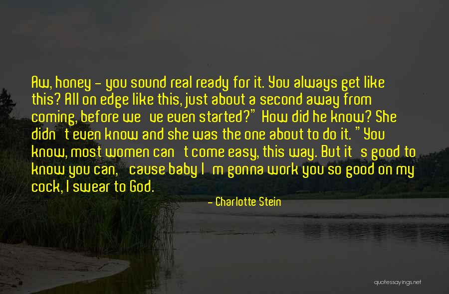 So It's Not Gonna Be Easy Quotes By Charlotte Stein So It's Not Gonna Be Easy Quotes By Charlotte Stein