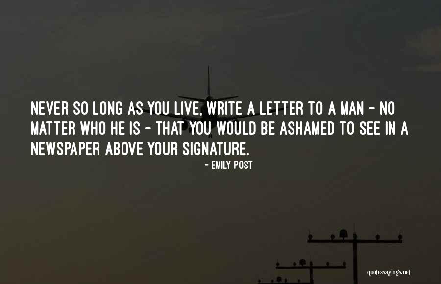 So Long A Letter Quotes By Emily Post