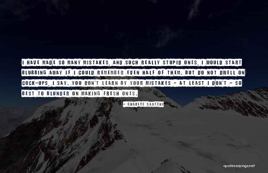 So Many Mistakes Quotes By Charles Saatchi So Many Mistakes Quotes By Charles Saatchi