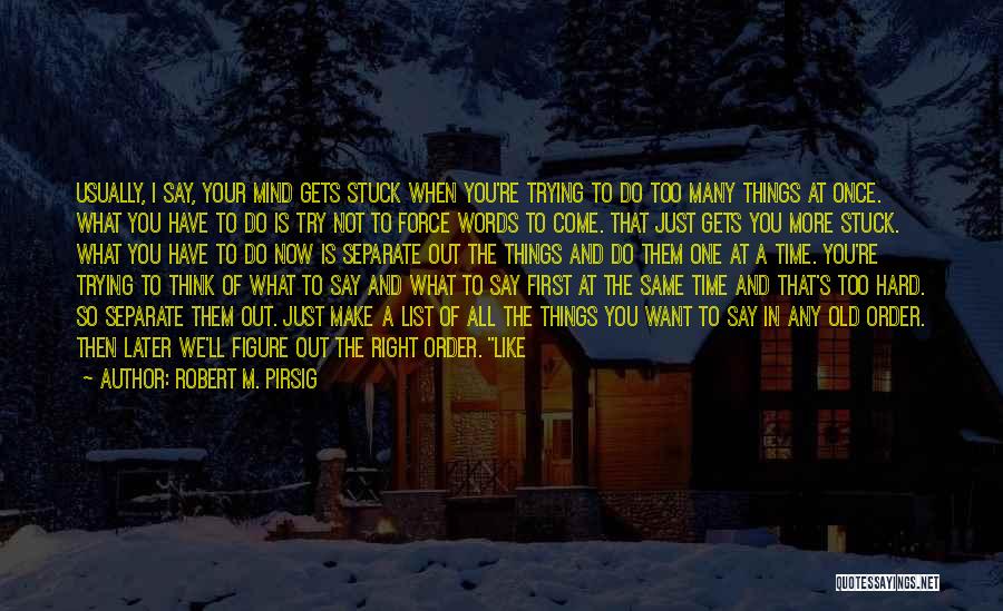 So Many Things In Mind Quotes By Robert M. Pirsig