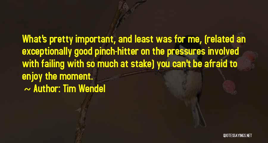 So Much Stress Quotes By Tim Wendel