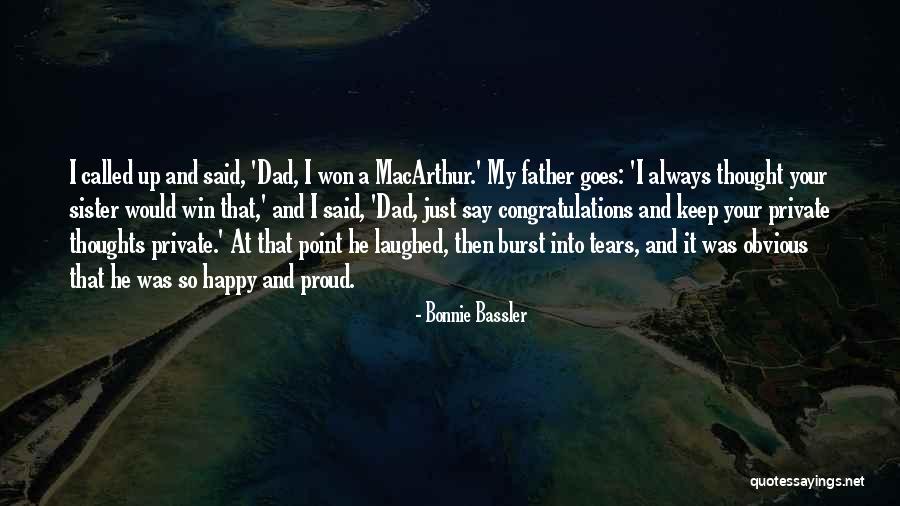 So Proud Of My Sister Quotes By Bonnie Bassler