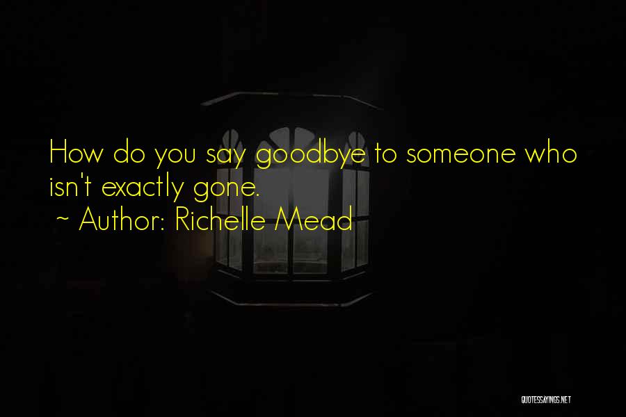 So This Is Goodbye Quotes By Richelle Mead