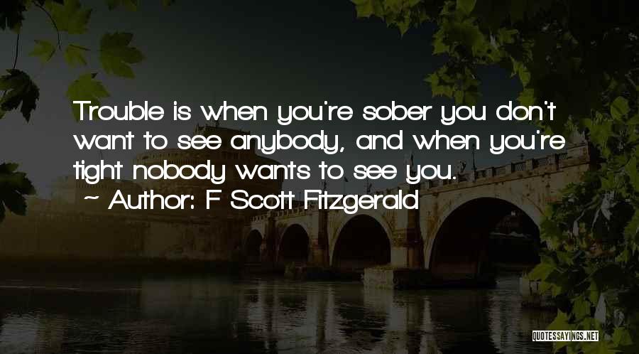 Sober Quotes By F Scott Fitzgerald