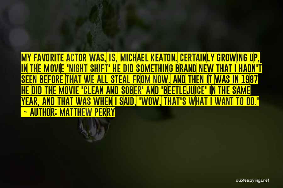 Sober Up Quotes By Matthew Perry