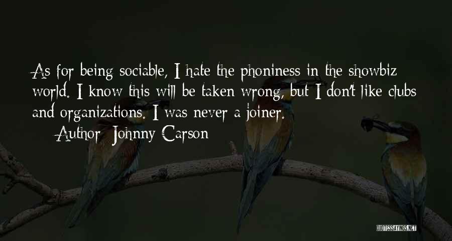 Sociable Quotes By Johnny Carson