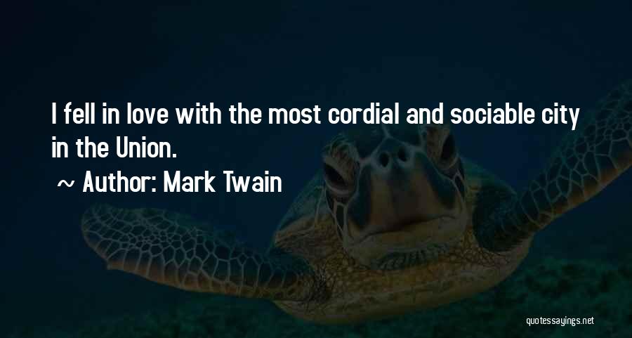 Sociable Quotes By Mark Twain