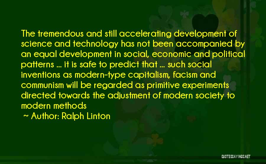 Social Adjustment Quotes By Ralph Linton