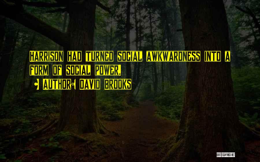 Social Awkwardness Quotes By David Brooks