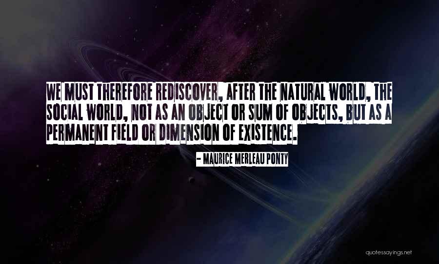 Social Dimension Quotes By Maurice Merleau Ponty