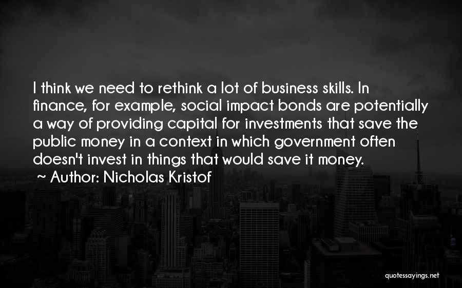 Social Impact Bonds Quotes By Nicholas Kristof